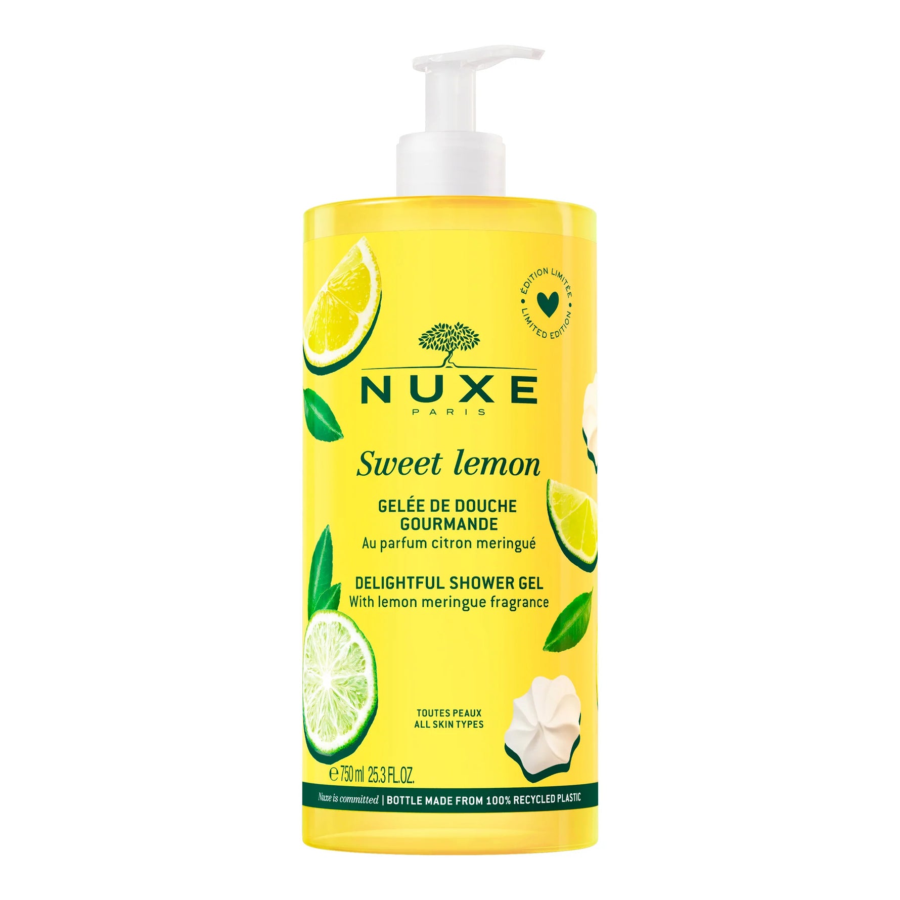 Nuxe, Sweet Lemon, Curățare, Gel de duș, Pentru toate tipurile de piele, 750 ml - Olmarkt