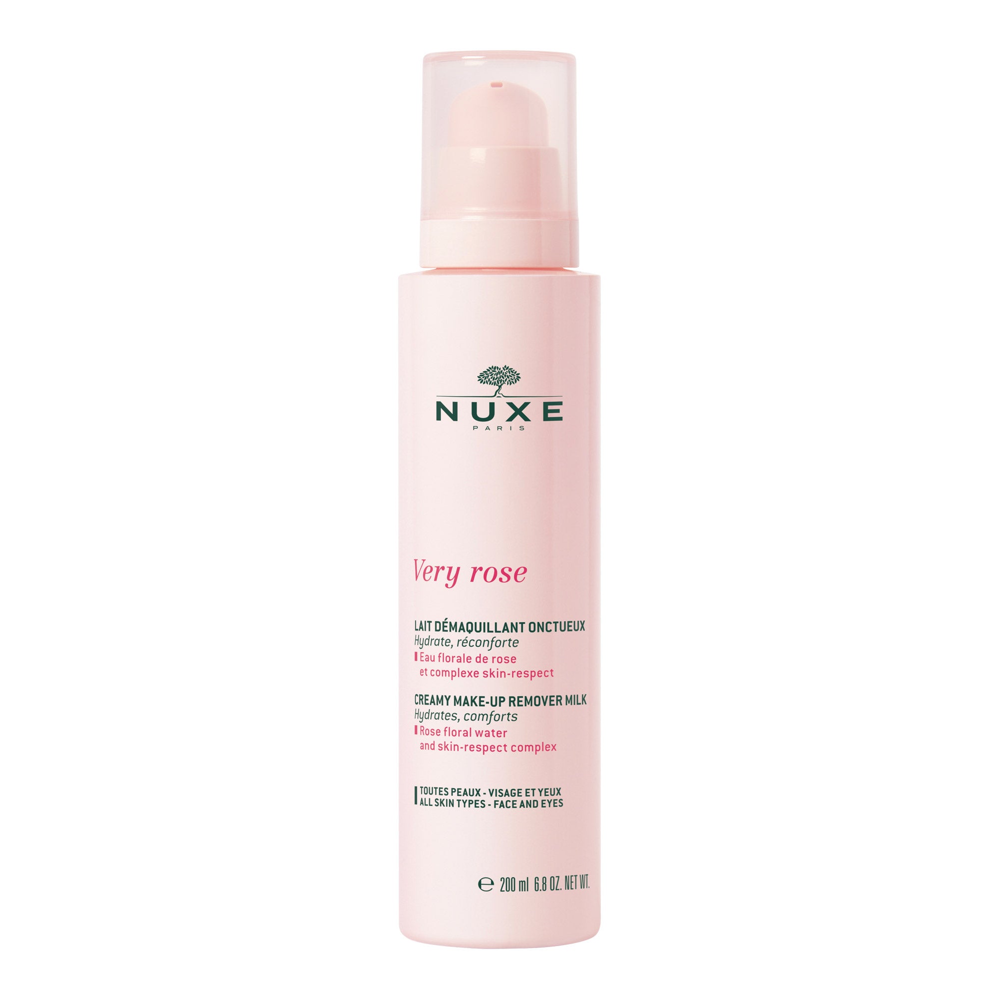 Nuxe, Very Rose, Vegan, Hidratant, Lapte demachiant, Pentru față, 200 ml