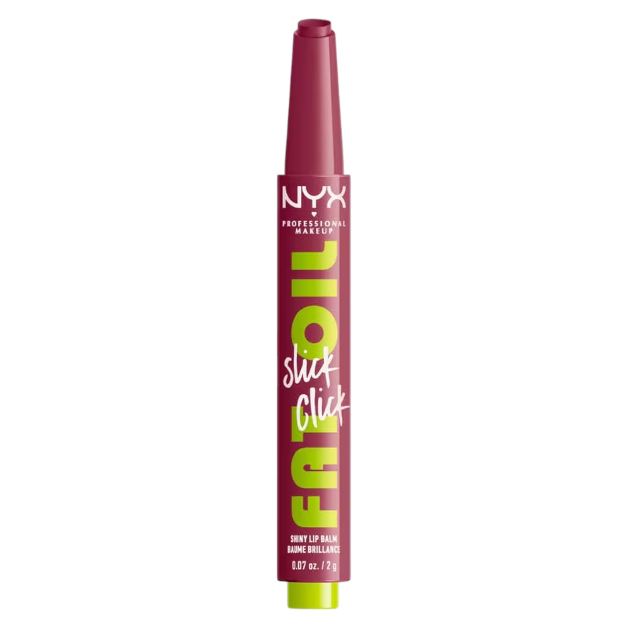 Nyx, Fat Oil Slick Click, Vegan, Lucios, Balsam de buze, 07, Trimite-mi un DM, 2 g
