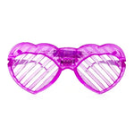 Ochelari de Petrecere cu LED, Flippy, Model Inima, din Plastic, 3 Moduri de Iluminat, Marime Universala, Multicolor