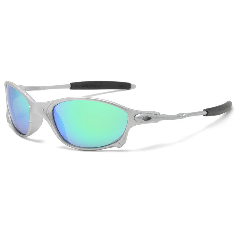 Ochelari de Soare, Flippy, pentru Sportivi, Polarizati, UV400, din Metal si ABS, 14.8 x 14.6 x 1.9 cm, Gri