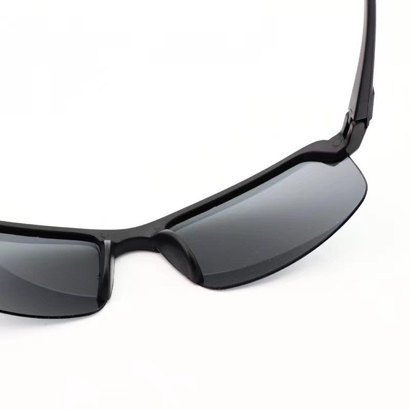 Ochelari de Soare, Flippy, Polarizati, pentru Condus, Ciclism, 400 UV, cu Lentila Neagra pentru Protectie, Rama Neagra,