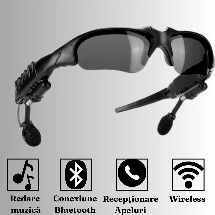 Ochelari de Soare Inteligenti, Flippy, Lentile Polarizate, Conexiune Bluetooth 5.0, Functie Apelare, Redare Muzicala,