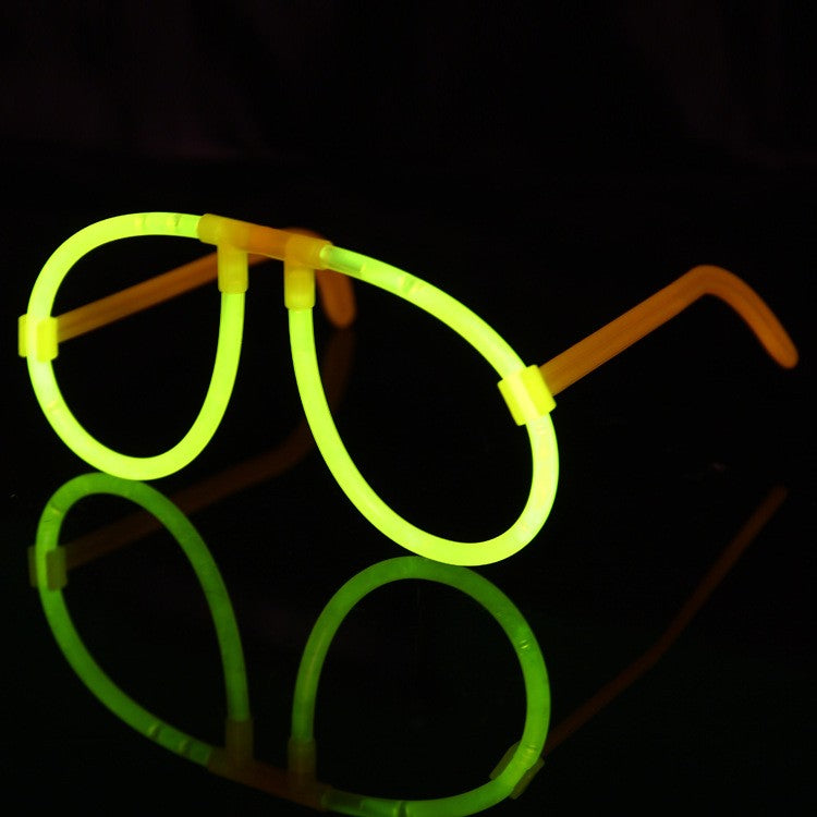 Ochelari Decorativi, Flippy, din Plastic, Fluorescenti, Accesoriu Petrecere, Galben