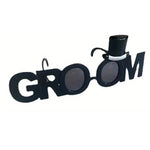 Ochelarii Decorativi, Flippy, Tema Nunta, Model Groom (Ginere), din Plastic, Negru