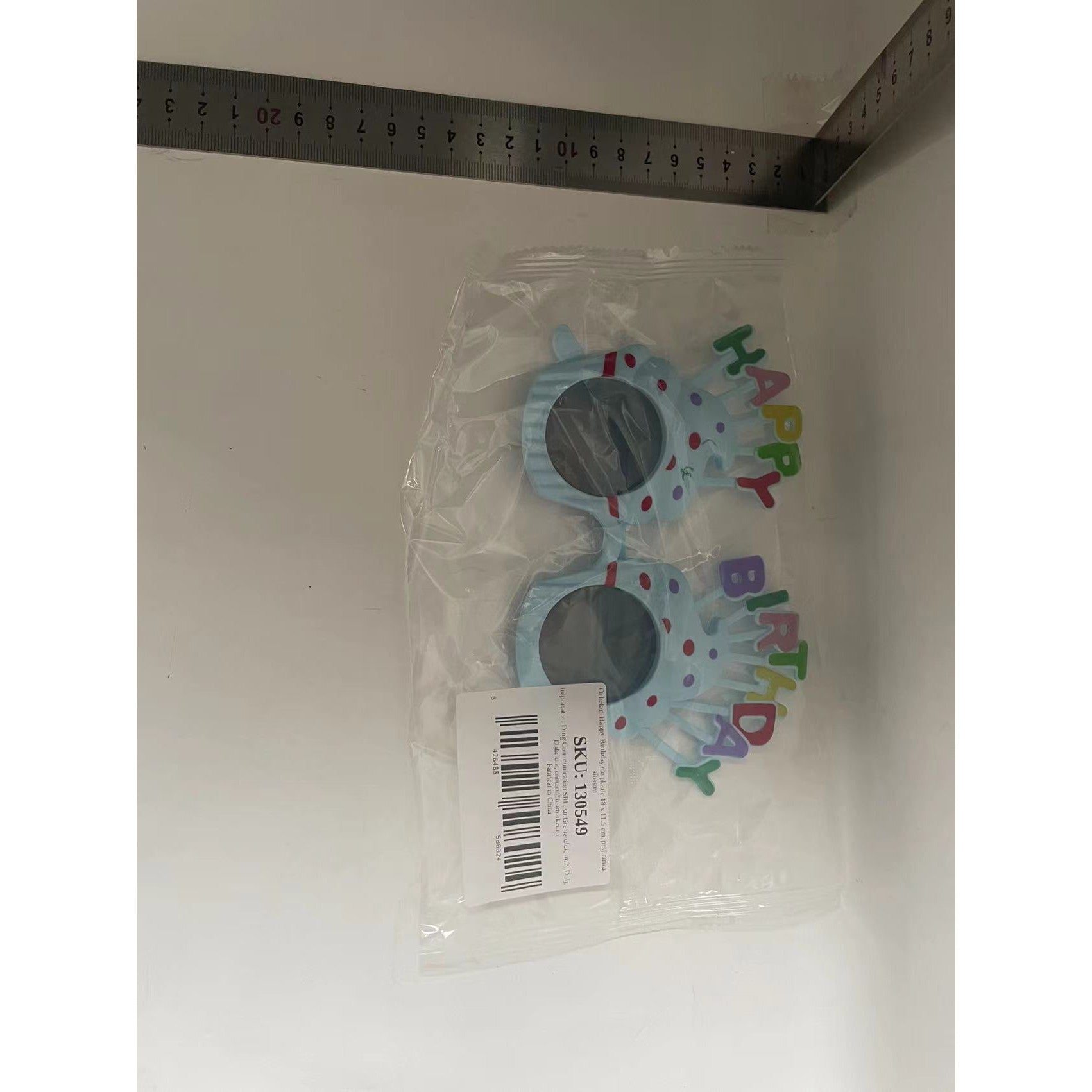Ochelari Happy Birthday, Flippy, Tematica Aniversare, Protectie Soare, din Plastic, Model Prajiturele, 18.5x11.5 cm,