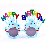 Ochelari Happy Birthday, Flippy, Tematica Aniversare, Protectie Soare, din Plastic, Model Prajiturele, 18.5x11.5 cm,