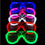 Ochelari de Petrecere cu LED, Flippy, Model Grilaj, din Plastic, 3 Moduri de Iluminat, Marime Universala, Multicolor
