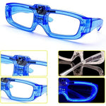 Ochelari de Petrecere cu LED, Flippy, Model Neon, din Plastic, 3 Moduri de Iluminat, Marime Universala, Multicolor