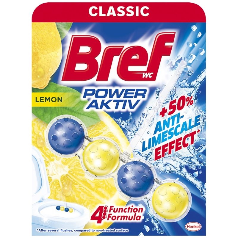 Odorizant WC, Bref, Bile Power Aktiv 50 g Lemon