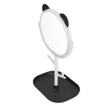Oglina Cosmetica cu Picior, Flippy, HD, Rotire 360 Grade, 15 cm Diametru, Suport Bijuterii Baza + Brate, Model cu