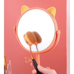 Oglina Cosmetica cu Picior, Flippy, HD, Rotire 360 Grade, 15 cm Diametru, Suport Bijuterii Baza Rotunda + 2 Brate,