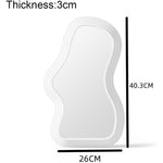 Oglinda de Perete, Flippy, Decorativa, pentru Baie, Dormitor, Sufragerie, Model Minimalist, Forma Asimetrica, 40.3x26
