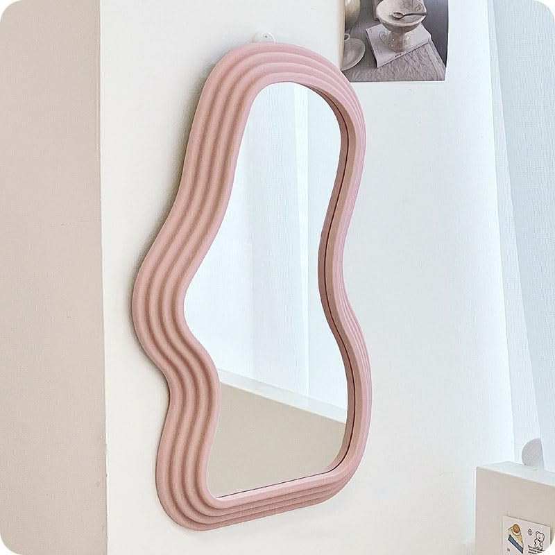 Oglinda de Perete, Flippy, Decorativa, pentru Baie, Dormitor, Sufragerie, Model Minimalist, Forma Asimetrica, 40.3x26