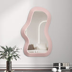 Oglinda de Perete, Flippy, Decorativa, pentru Baie, Dormitor, Sufragerie, Model Minimalist, Forma Asimetrica, 40.3x26