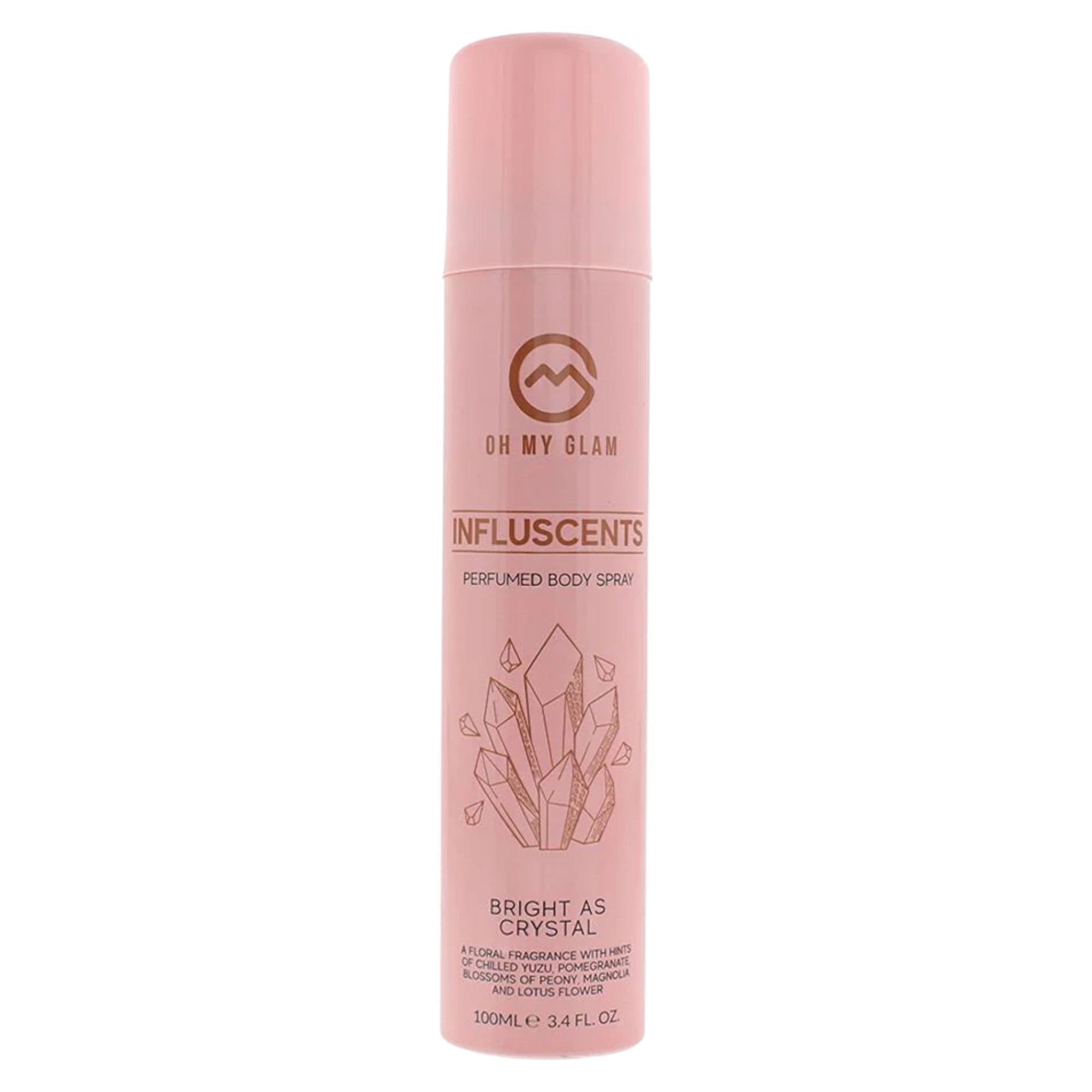 Oh My Glam, Influscents Bright As Crystal, Spray de corp, Floare de lotus, 100 ml