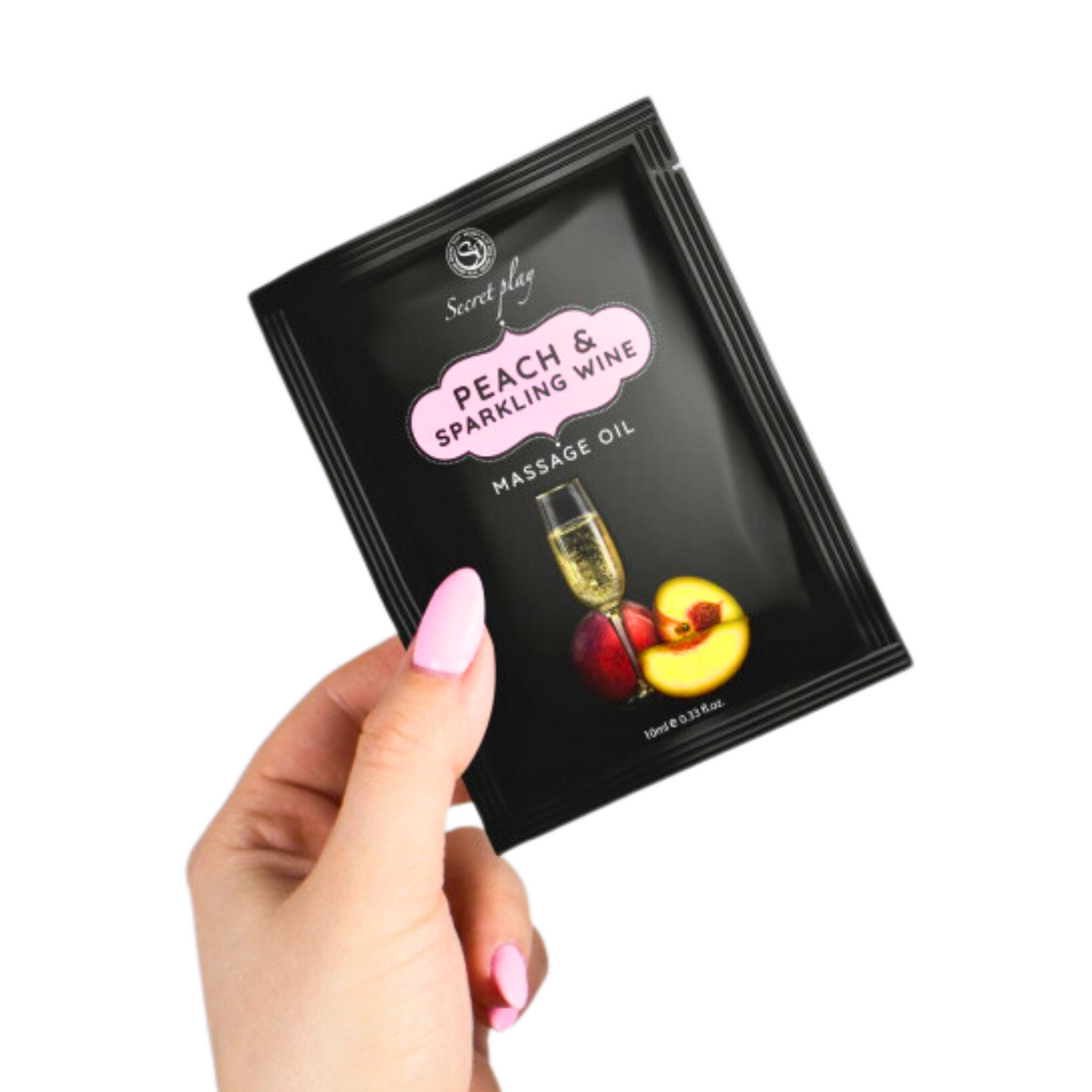 Ulei de masaj Secret Play cu piersici și vin spumant 10 ml