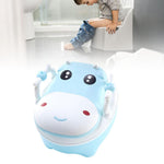 Olita pentru Copii, Flippy, +1an, Portabila, Design Vacuta cu Capac, Model Prietenos, Non-Toxic, cu Manere,