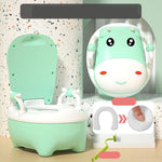 Olita pentru Copii, Flippy, +1an, Portabila, Design Vacuta cu Capac, Model Prietenos, Non-Toxic, cu Manere,