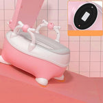Olita pentru Copii, Flippy, +1an, Portabila, Design Vacuta cu Capac, Model Prietenos, Non-Toxic, cu Manere,