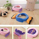 Olita Portabila 2 in 1, Flippy, Olita + Capac de Toaleta, din Plastic, Diametru 21 cm, Roz