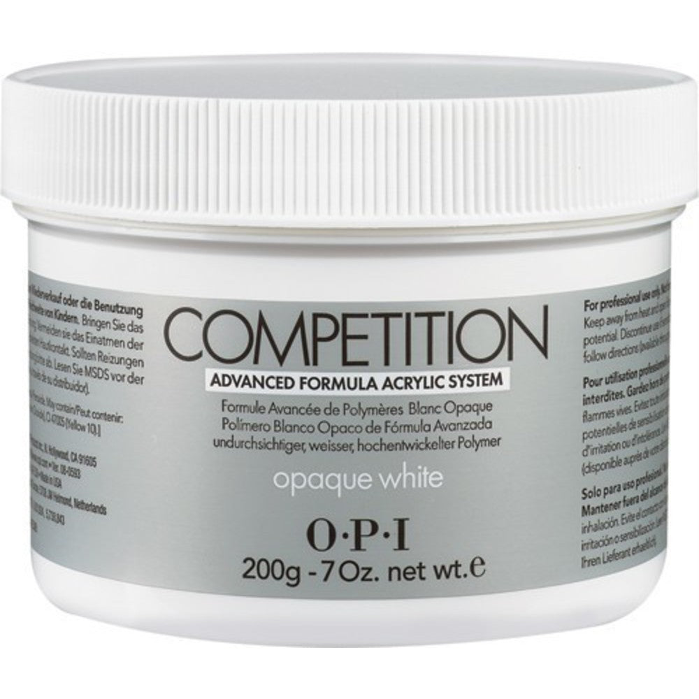 Opi, Competition, Pudră acrilică pentru unghii, Alb opac, 200 g - Olmarkt