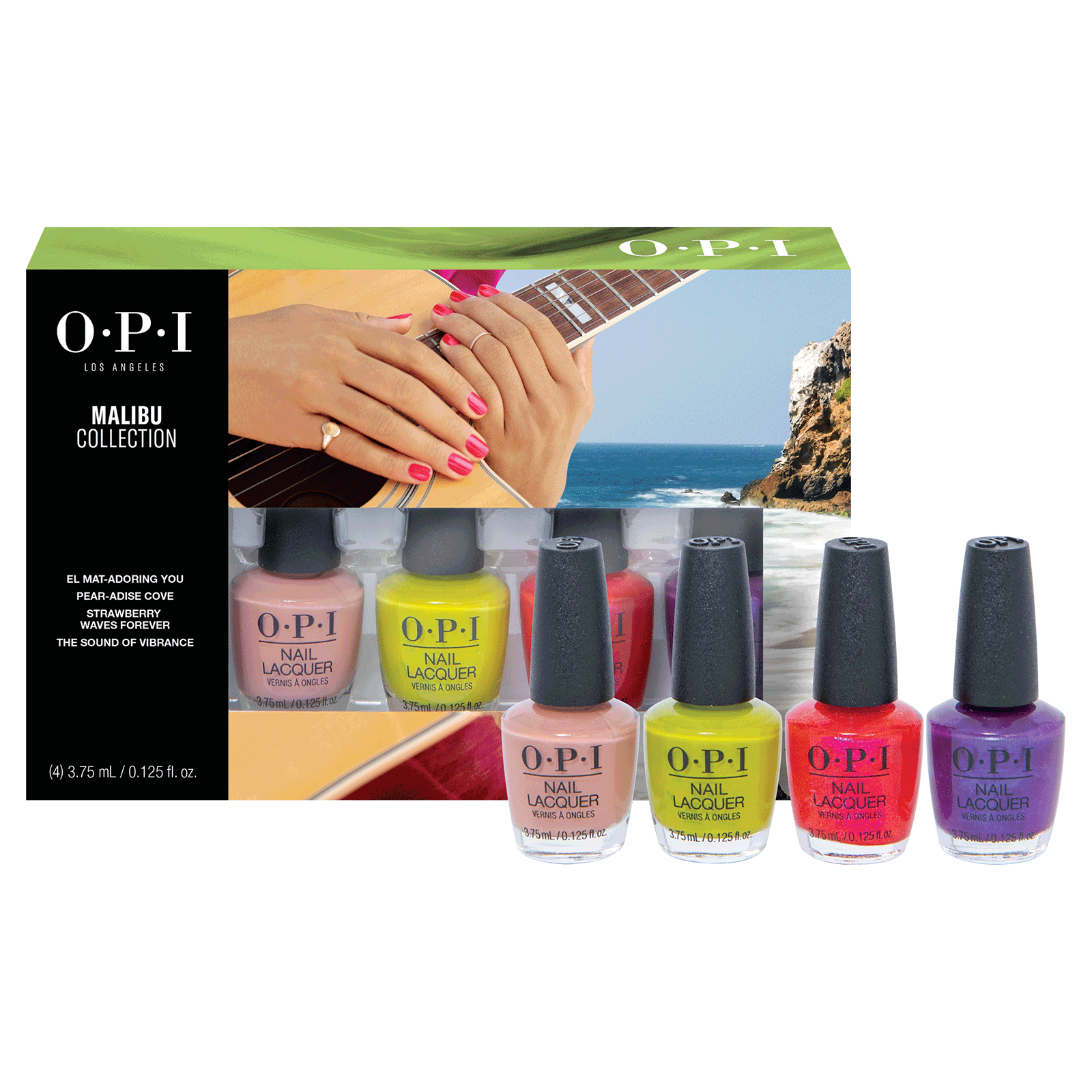 Set, Opi, Malibu, Efect de gel, Lac de unghii, 4 buc, 3.75 ml - Olmarkt