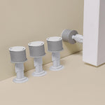 Opritor de Usa, Flippy, din Silicon, Model Magicial, cu Prindere de Perete, Anti-Coliziune, 4x 8.5 cm, Gri