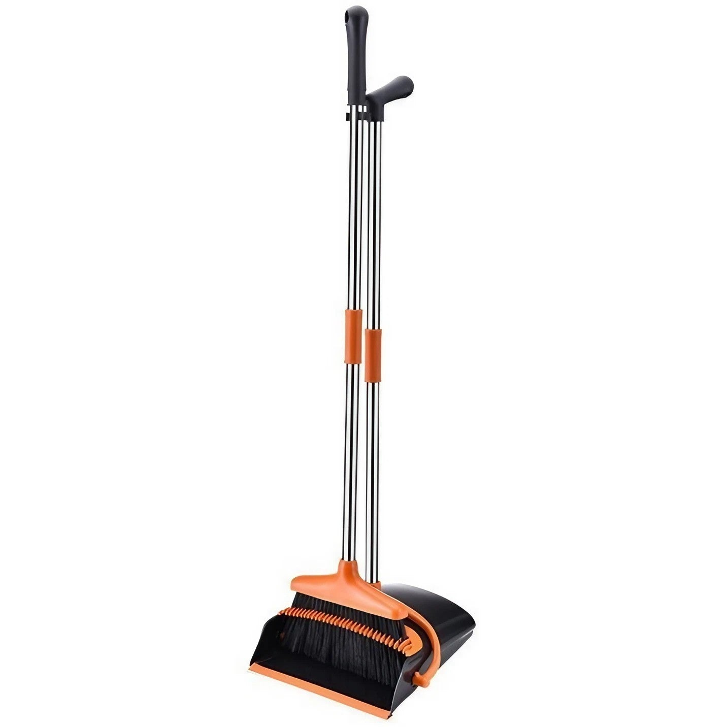 Set matura si faras cu coada, Flippy, Pentru uz casnic, Plastic/Otel, Portocaliu/Negru, Depozitare verticala,