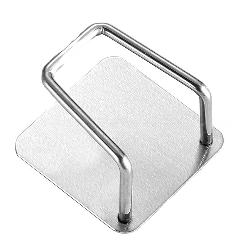 Organizator bucatarie Flippy cu adeziv, carlig-suport pentru burete, accesorii bucatarie, 5x5x3,5 cm, otel inoxidabil,