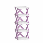 Organizator de Pantofi, Flippy, 5 Straturi, din ABS, Suport Modular, 65.5 x 24 x 26 cm, Mov