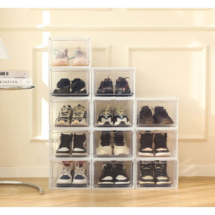 Organizator de Pantofi, Flippy, din PP+ABS, Usa Frontala Magnetica, Rezistenta la Praf, Anti-Oxidare, Utilizare