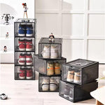 Organizator de Pantofi, Flippy, din PP+ABS, Usa Frontala Magnetica, Rezistenta la Praf, Anti-Oxidare, Utilizare