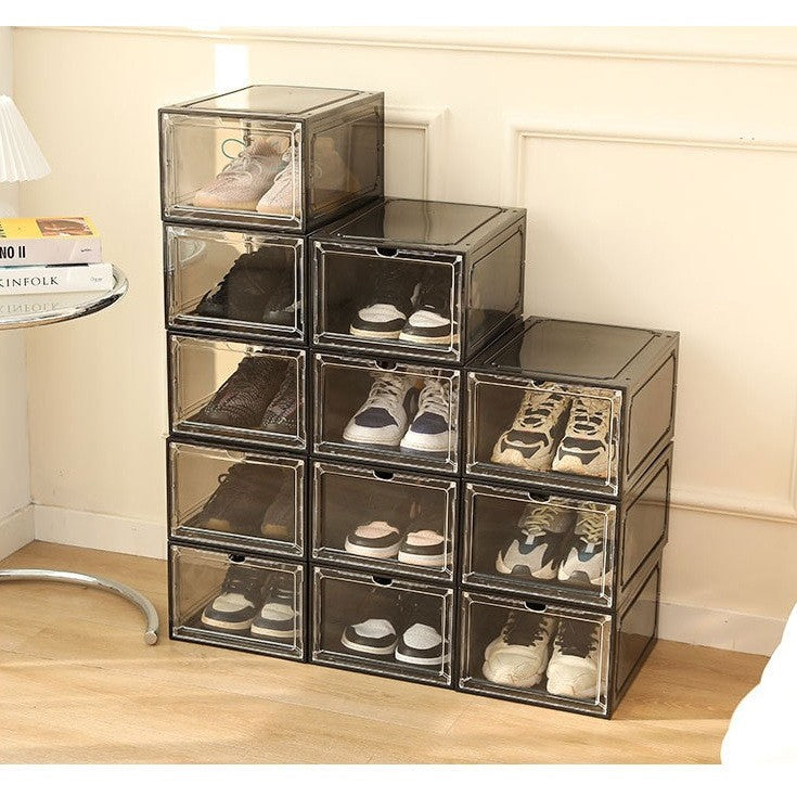 Organizator de Pantofi, Flippy, din PP+ABS, Usa Frontala Magnetica, Rezistenta la Praf, Anti-Oxidare, Utilizare