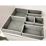 Organizator pentru Sertar, Flippy, 3 Marimi, pentru Lenjerie, Tricouri, Sosete, 6 Piese, Pliabil, Stivuibil, din