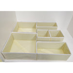 Organizator pentru Sertar, Flippy, 3 Marimi, pentru Lenjerie, Tricouri, Sosete, 6 Piese, Pliabil, Stivuibil, din