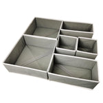 Organizator pentru Sertar, Flippy, 3 Marimi, pentru Lenjerie, Tricouri, Sosete, 6 Piese, Pliabil, Stivuibil, din