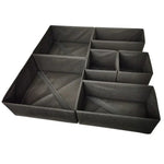 Organizator pentru Sertar, Flippy, 3 Marimi, pentru Lenjerie, Tricouri, Sosete, 6 Piese, Pliabil, Stivuibil, din
