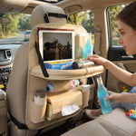 Organizator Spate Scaun Auto, Flippy, Masa Pliabila, Piele Ecologica, Impermeabil, Suport pentru Tableta, Sortare