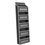 Organizator Suspendat pentru Usi, Flippy, din Nailon si Plasa, Baza de Carton Ingrosat, 5 Buzunare Principale + 5