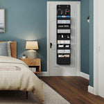 Organizator Suspendat pentru Usi, Flippy, din Nailon si Plasa, Baza de Carton Ingrosat, 5 Buzunare Principale + 5