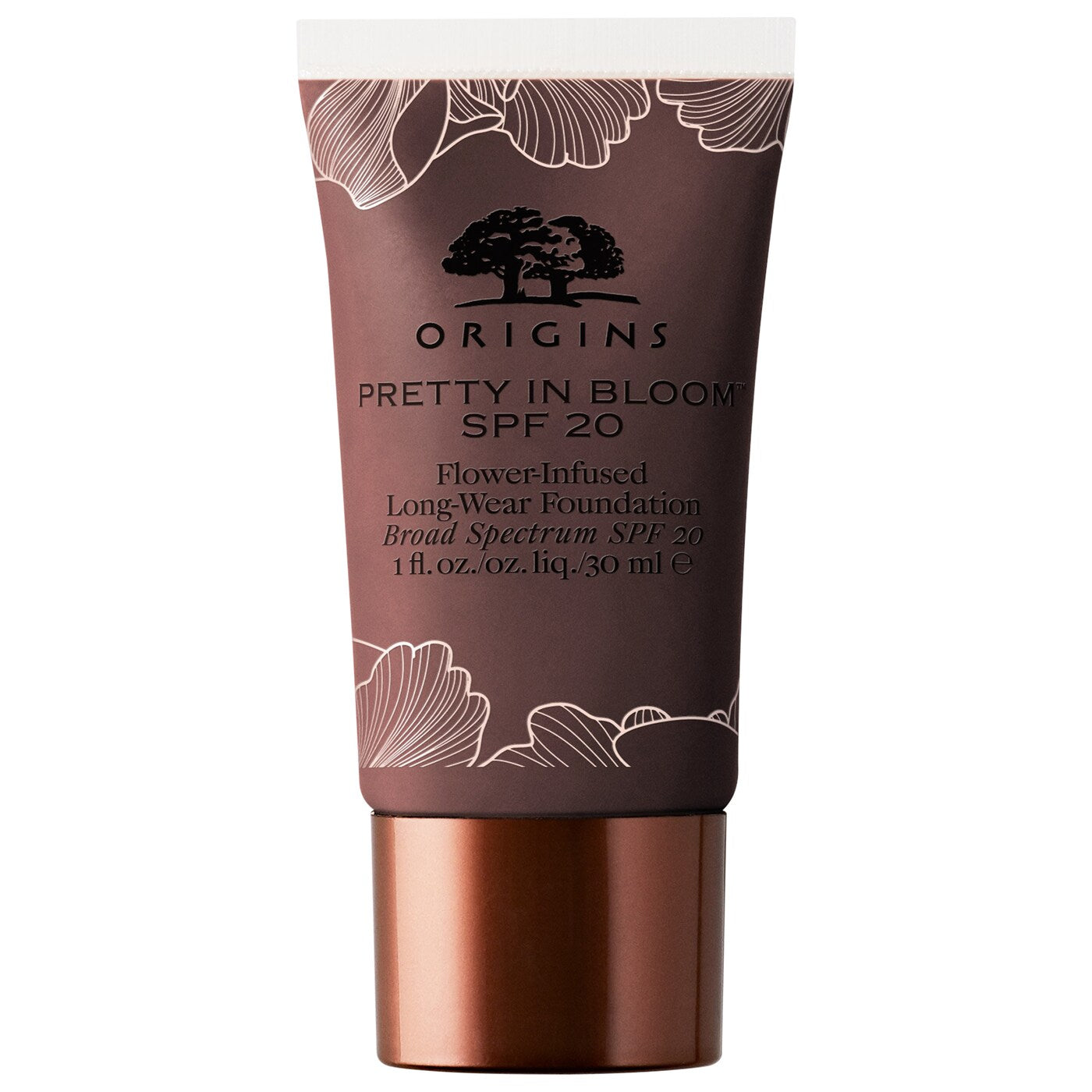 Origins, Pretty In Bloom, De lungă durată, Fond de ten cremos, 740, Foarte adânc rece, SPF 20, 30 ml - Olmarkt