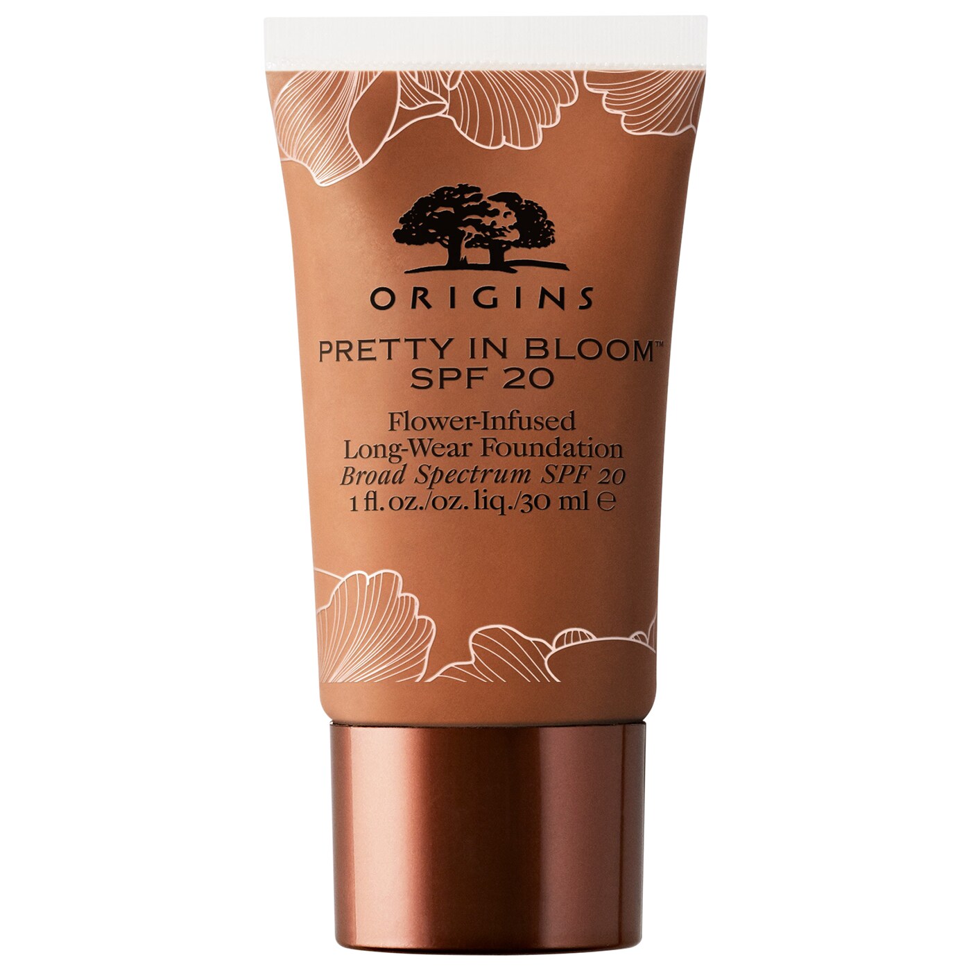 Origins, Pretty In Bloom, De lungă durată, Fond de ten cremos, Nr. 700, Foarte adânc neutru, SPF 20, 30 ml - Olmarkt