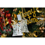 Ornament brad de Craciun, Perlat, in forma de Cadou, 9 cm x 11 cm, Plastic, Flippy