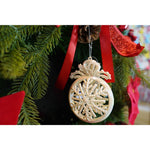 Ornament brad de Craciun, Perlat, Rotund, 8 cm x 11 cm, Plastic, Flippy