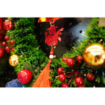 Ornament brad, Flippy, Clopotel, Om de zapada, Rosu, Lucios, 10*28CM, Acril, Interior/ Exterior