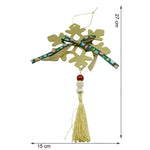 Ornament brad, Flippy, Fulg de nea, Auriu, Lucios, 15*27CM, Acril, Interior/ Exterior