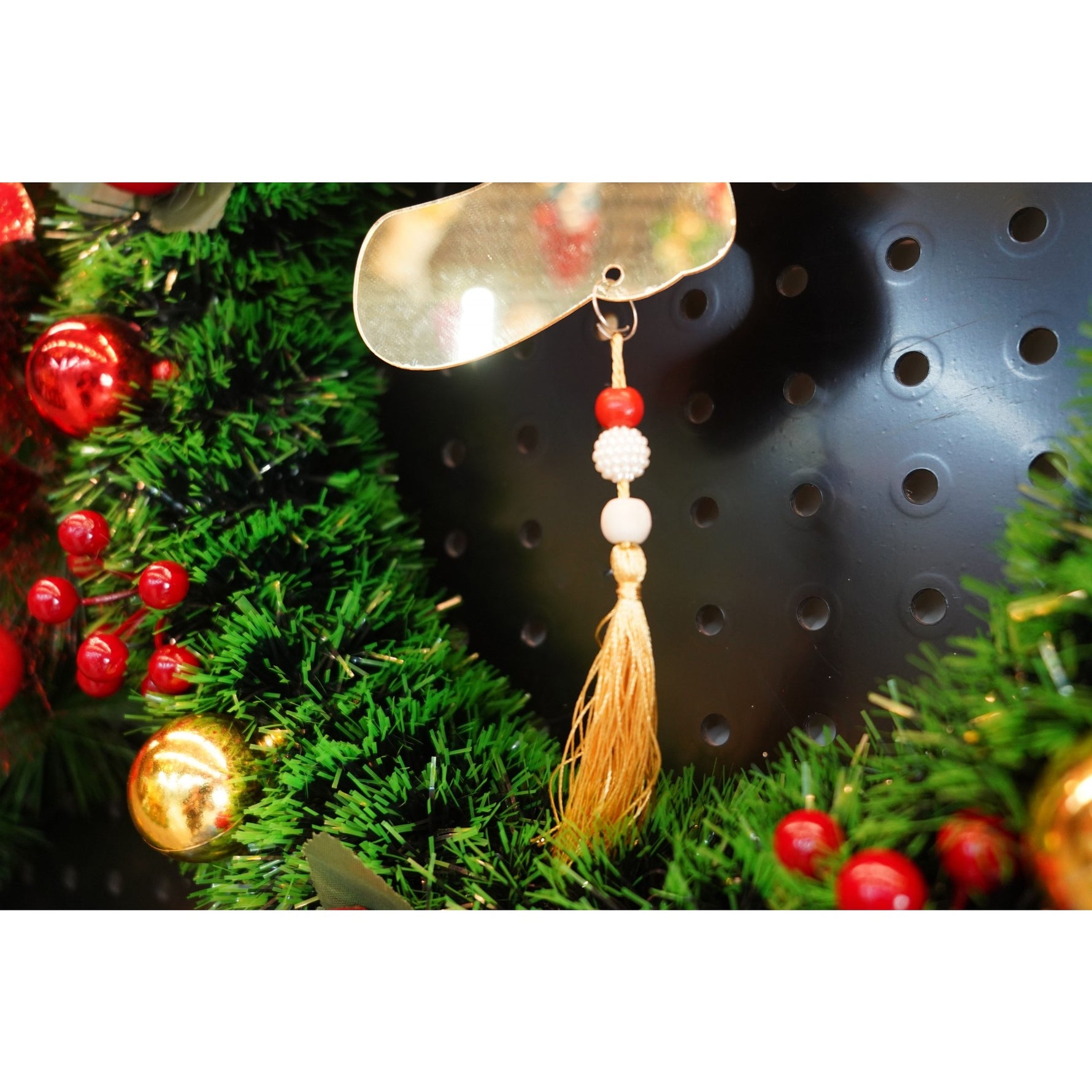 Ornament brad, Flippy, Gheata, Auriu, Lucios, 10*25CM, Acril, Interior/ Exterior