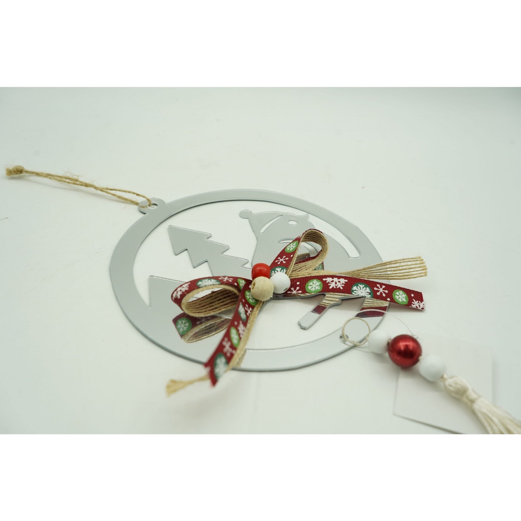 Ornament brad, Flippy, Pasare, Argintiu, Lucios, 14*26CM, Acril, Interior/ Exterior