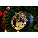 Ornament brad, Flippy, Ren, Auriu, Lucios, 15*25CM, Acril, Interior/ Exterior